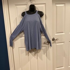 Small American Eagle blue sexy shoulder long sleeve